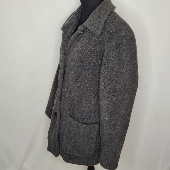 Kristen Blake Gray Vintage Sherpa Coat - Size L - Picture 2 of 13